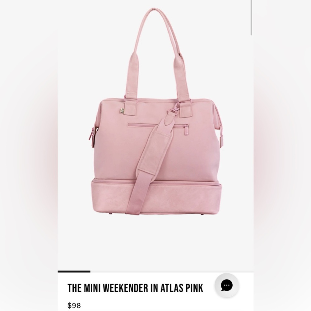 NWT BÉIS Mini Weekender in Atlas Pink